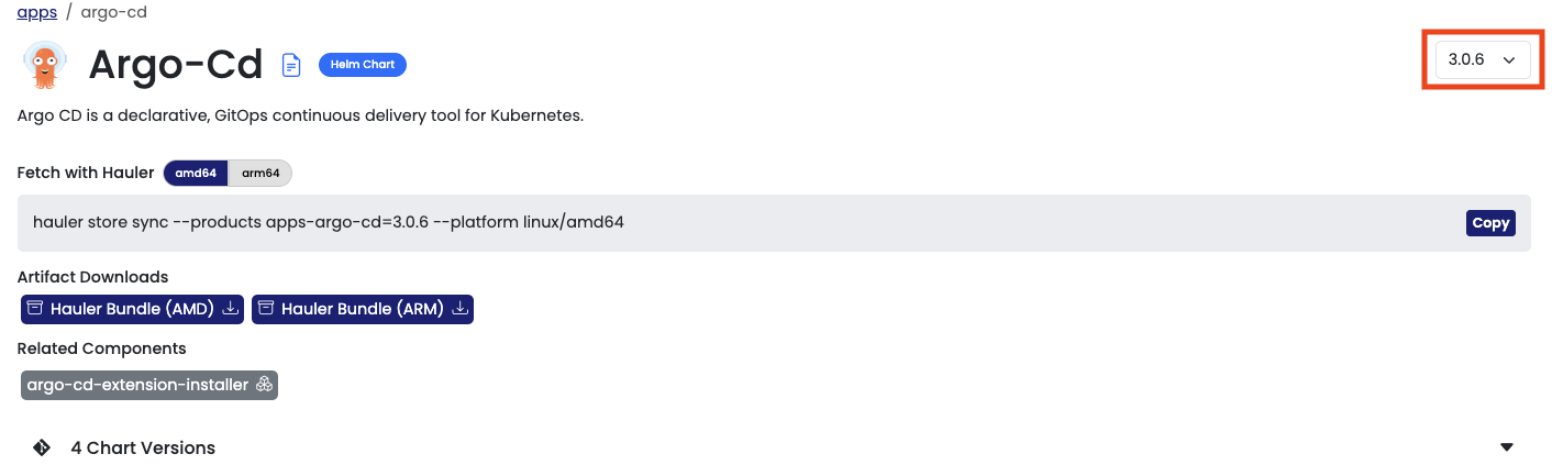 Version Dropdown